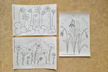 Last inn bildet i Galleri-visningsprogrammet, Vannløselige broderimaler: Vårblomster (6stk)