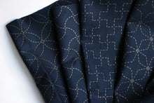 Last inn bildet i Galleri-visningsprogrammet, Sashikoprintet stoff for broderi, 100% bomull