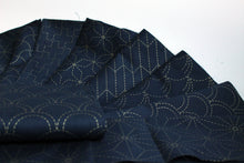Last inn bildet i Galleri-visningsprogrammet, Sashikoprintet stoff for broderi, 100% bomull
