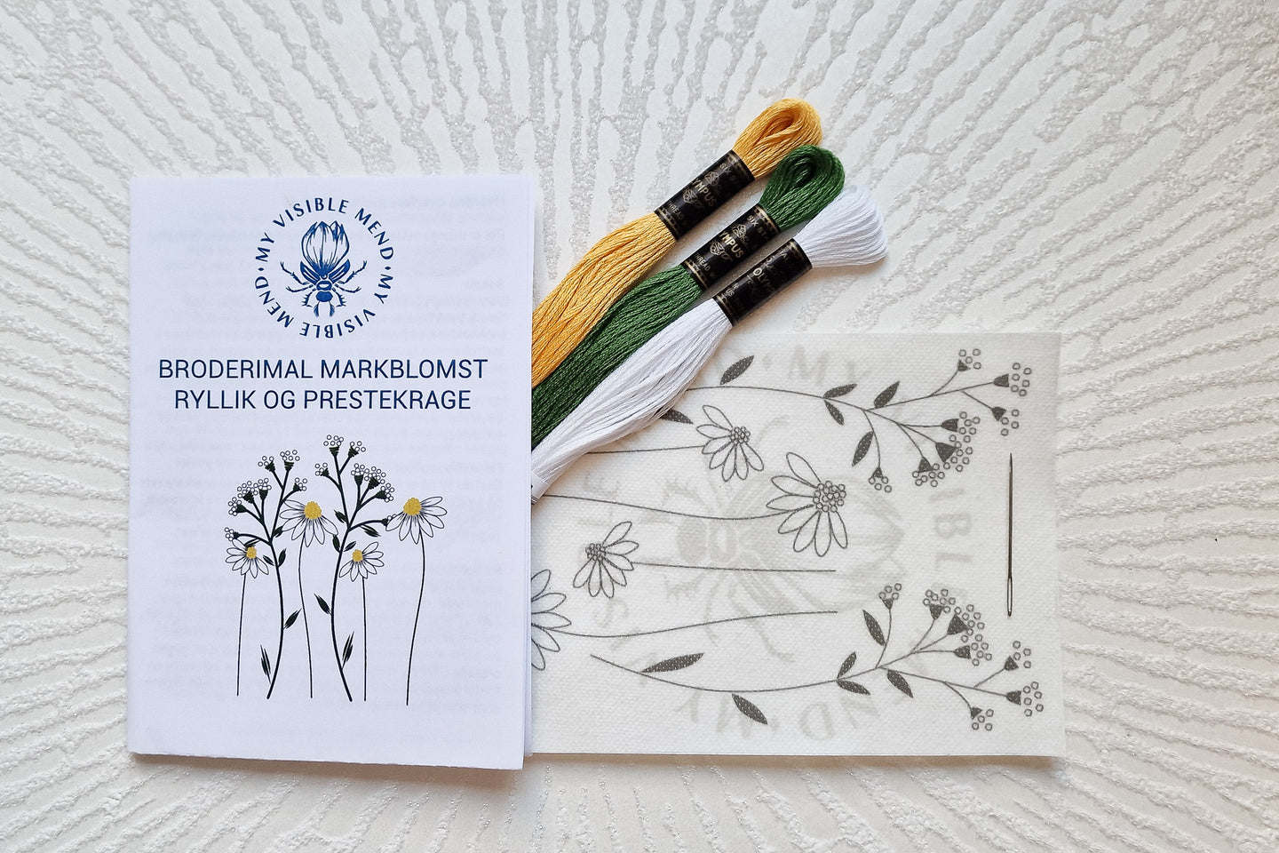 SALG: Vannløselige broderimaler: Markblomst sett