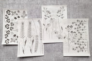 Water-soluble embroidery transfers: Project bag Wildflower