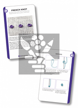 Last inn bildet i Galleri-visningsprogrammet, Kortstokk: Embroidery Stitches Card Deck, 50 Essential Stitches, RSN Stitch Bank (engelsk)
