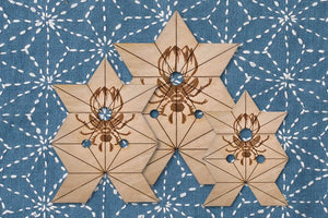 SASHIKO maler i tre - Asanoha