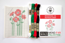 Last inn bildet i Galleri-visningsprogrammet, Vannløselige broderimaler: Mend The World - Palestine Poppy (3stk)
