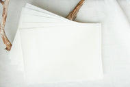 Water-soluble stick-on fleece, can be drawn on or used in a printer.