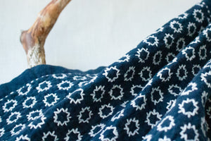 Hanafukin sashiko, marineblå