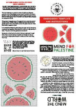 Load image into Gallery viewer, Vannløselige broderimaler: Mend The World - Mend For Palestine 3 in 1

