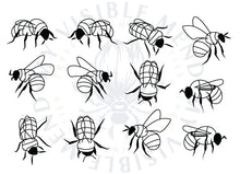 Load image into Gallery viewer, Vannløselige broderimaler: Flyvende insekter
