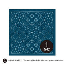 Load image into Gallery viewer, Hanafukin sashiko, marineblå
