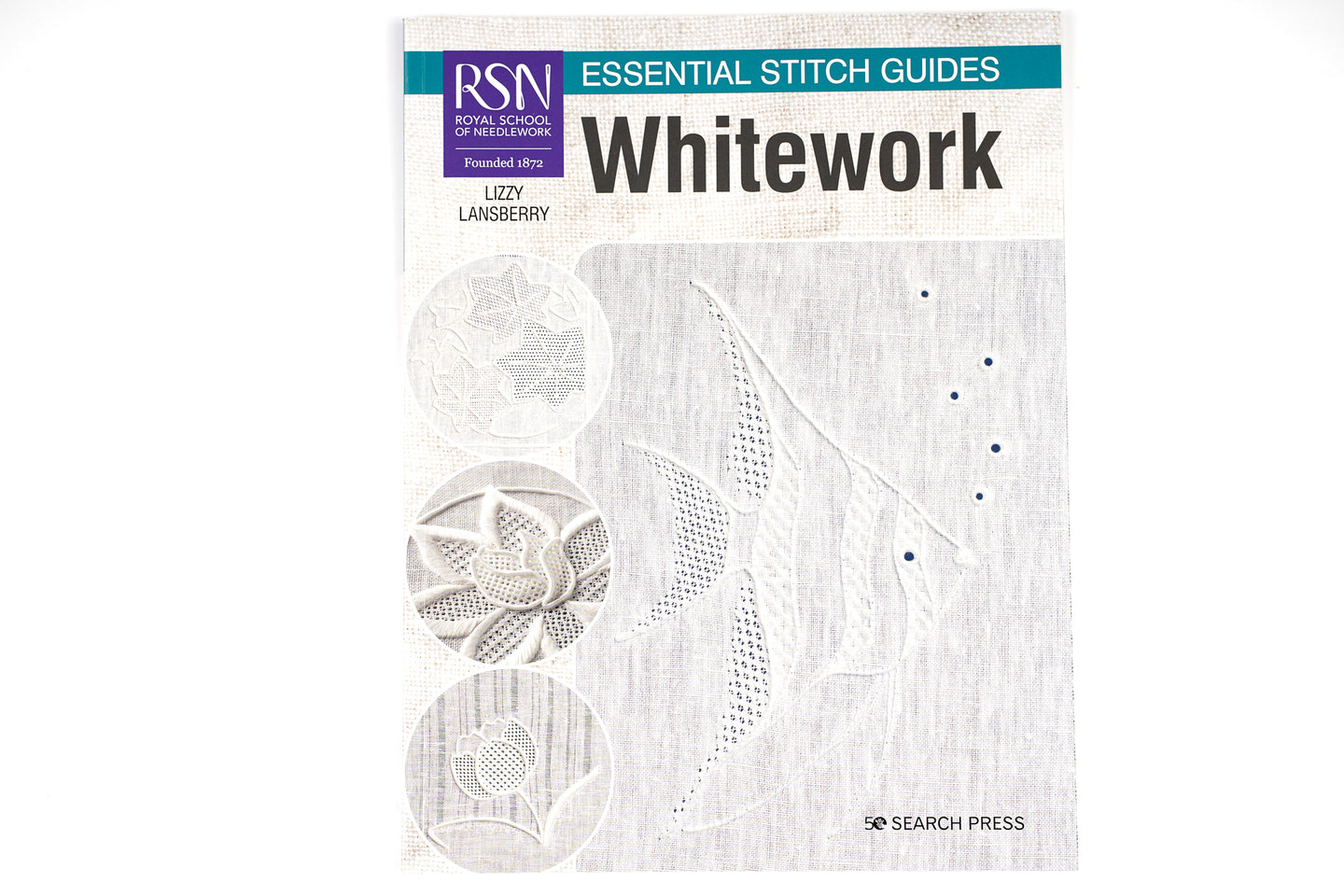 Bok, RSN Essential stitch guides WHITEWORK, Lizzy Lansberry (engelsk)