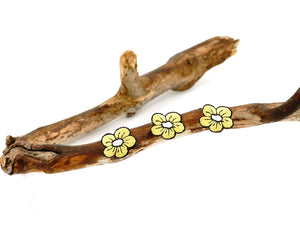 Strykemerke, Blomster, tegneseriestil, 3 stk , 2 cm