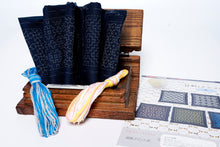 Load image into Gallery viewer, Sashiko kit Glassbrikker, vrangsydd, 5 stk, Sashiko Coaster Kit, (Olympus)
